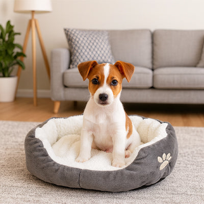 Coussin-chien-petit-apaisant-doux-gris