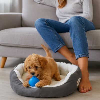 Coussin-chien-petit-gris