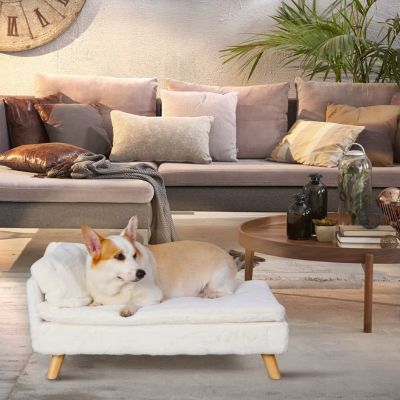 canape-pour-chien-anti-stress-blanc