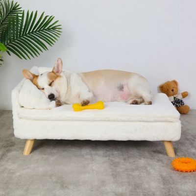 canape-pour-chien-confortable-blanc