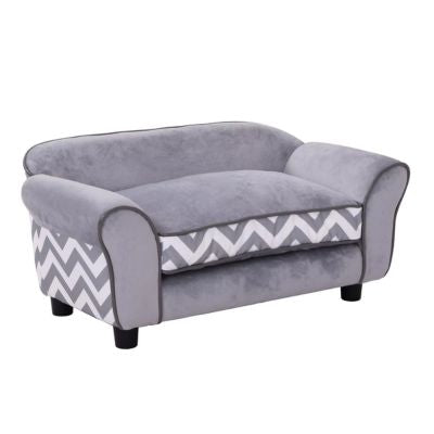 canape-pour-chien-gris