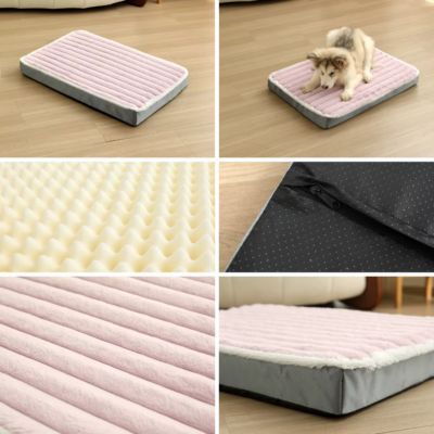 coussin-pour-chien-dehoussable-lavable-mauve-details