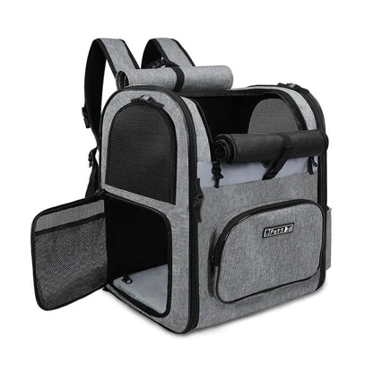 sac-a-dos-pour-chien-respirant-gris
