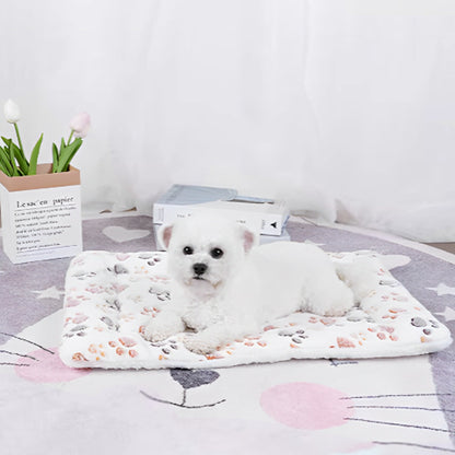 tapis-pour-chiens-blanc-apaisant-flanelle-chaud